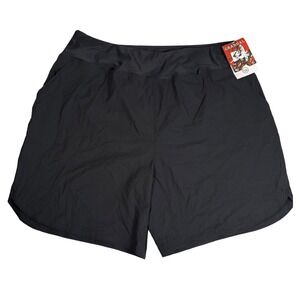 Gradual Women Black Athletic Running Shorts Plus Size XXXL Pockets 4-Way Stretch
